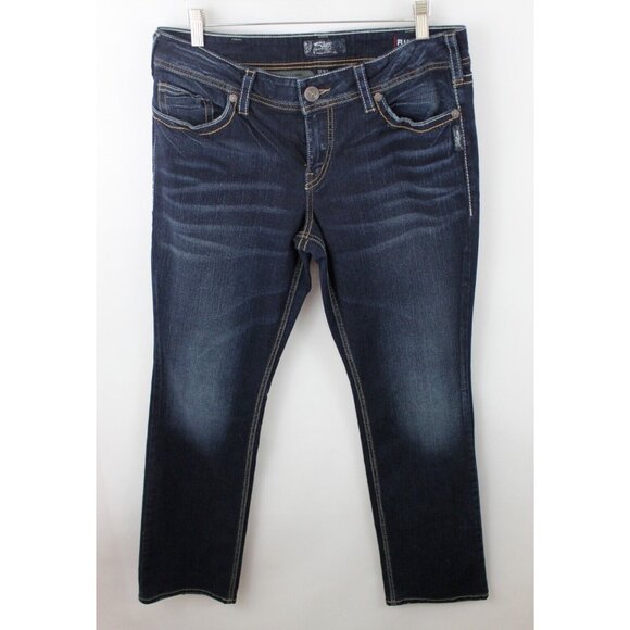 Silver Women Jeans Suki Baby Bootcut Dark Wash Denim Blue Size 32x33 - Picture 10 of 16